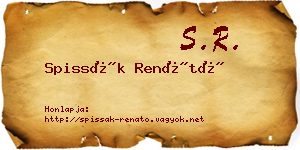 Spissák Renátó névjegykártya