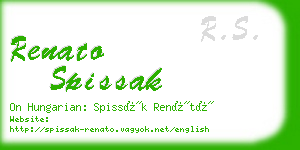 renato spissak business card